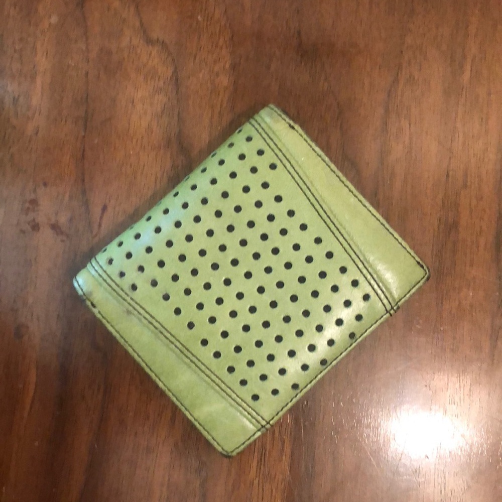 Green leather wallet